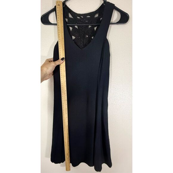Vintage Jessica McClintock Gunne Sax 90’s Little Black Mini Racerback Dress 7/8 - Picture 8 of 11